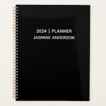 Chic Modern Black White 2024 Weekly Monthly  Planner<br><div class="desc">Chic Modern Black White 2024 Weekly Monthly Planner</div>