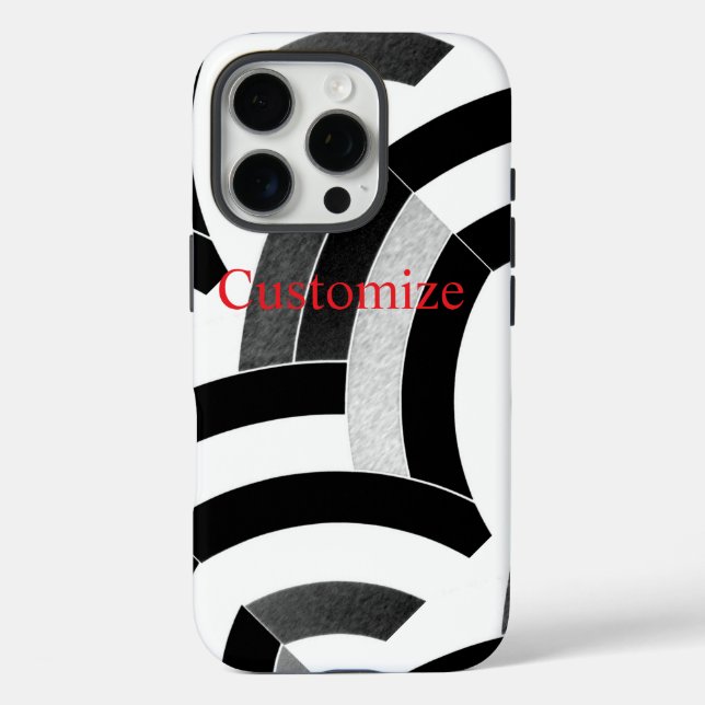 chic modern black/white chevrons Case-Mate iPhone case (Back)