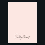Chic Modern Blush Signature Name Table Number<br><div class="desc">Pretty fine tune the colour code for the blush pink background with a hand letter personalised text design. Customise the elegant calligraphy style,  size and colour as needed.</div>