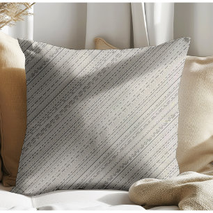 Chic Modern Boho Stripes Light Grey Cushion