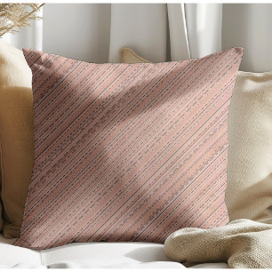Chic Modern Boho Stripes Terracotta  Cushion