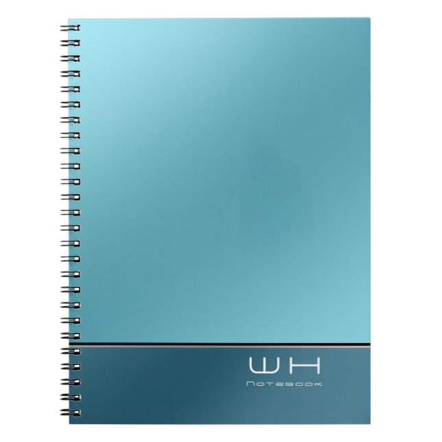 Chic Modern Business Blue Notebook (Front)