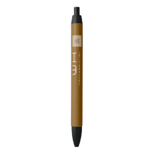 Chic Modern Business Brown Black Ink Pen