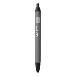 Chic Modern Business Grey Black Ink Pen