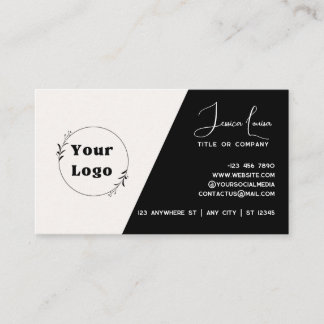 Chic & Modern Design of Black & White Business Card