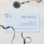 Chic Modern Dusty Blue Wedding Website / Details E Enclosure Card<br><div class="desc">Simple and beautiful dusty blue wedding enclosure card, with all text sections open to customisation, so you can add any details you like. From wedding website, reception, or RSVP details. Design in a dusty blue background with darker blue text in a modern elegant typography. Elegant and minimal design with fine...</div>