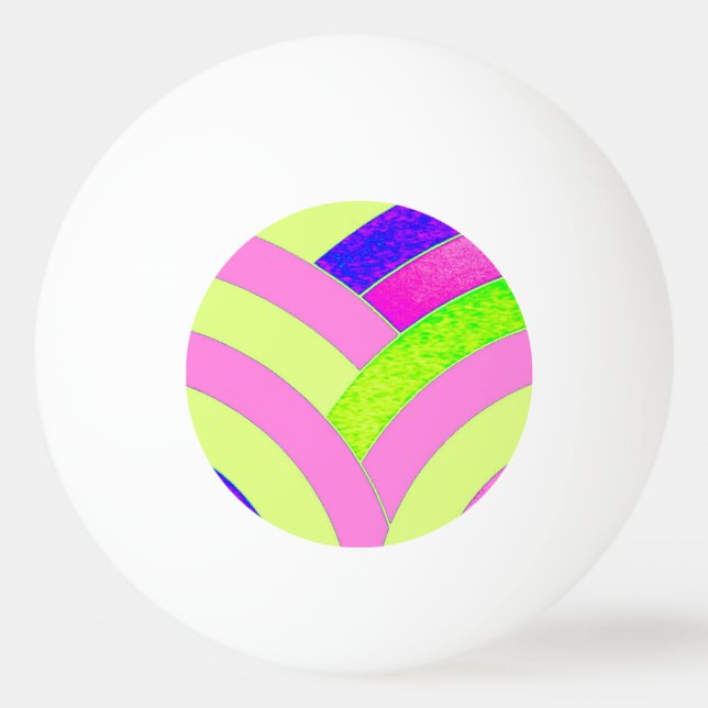 chic modern elegant chevron ping pong ball (Front)
