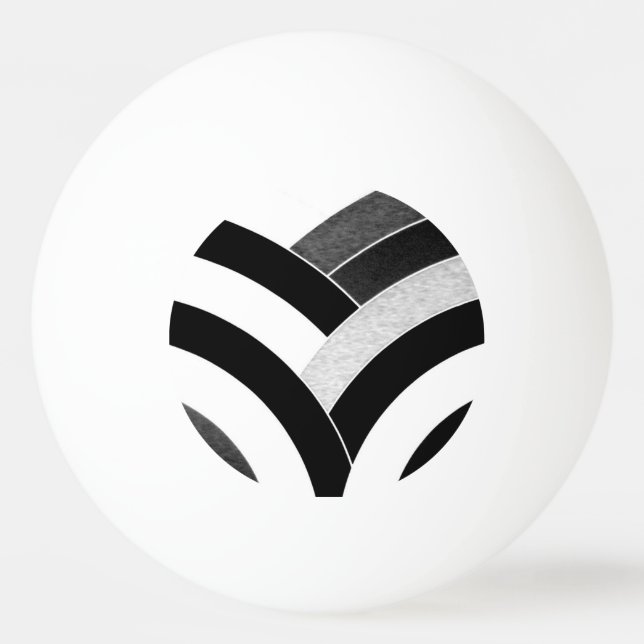 chic modern elegant chevron ping pong ball (Front)