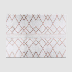 Chic Modern Faux Rose Gold Geometric Triangles Tissue Paper