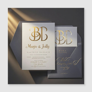 Chic Modern Floral Wedding Invitation