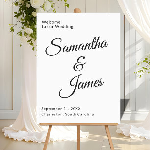 Chic Modern Font Welcome for Trendy Couples Acrylic Sign