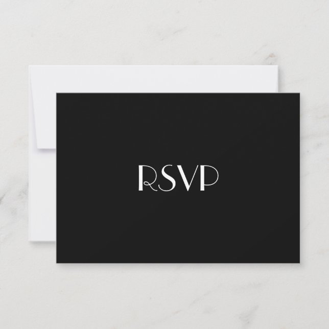 Chic & Modern Gay Tuxedo Wedding RSVP (Front)