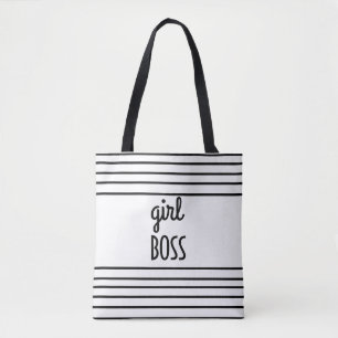 chic modern girl boss tote bag