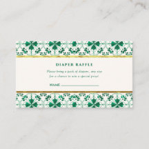 Chic Modern Green St. Patrick's Day Baby Shower