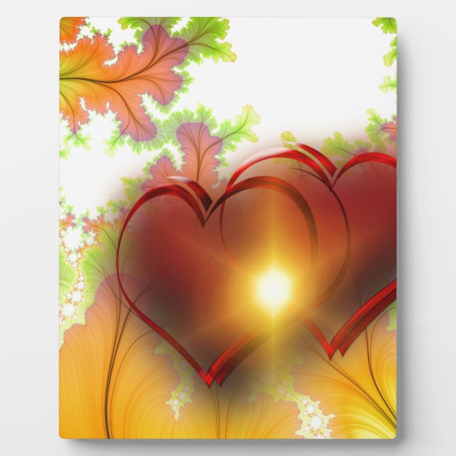 Chic modern heart design Pattern accessories, love Plaque (Front)