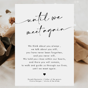 Chic Modern In loving memory Wedding Sign