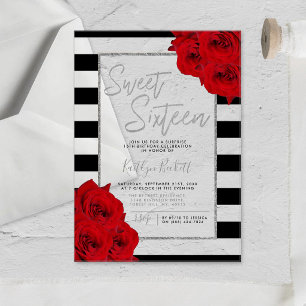 Chic Modern Luxe Shhh... Sweet 16th Birthday Party Acrylic Invitations