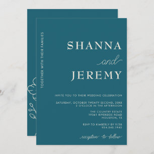 Chic Modern Minimal Wedding Invitation