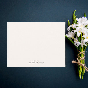 Chic Modern Minimalist Ivory & Grey Personalised  Card