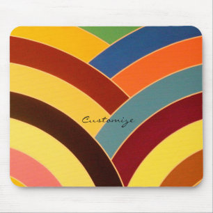 Chic modern multi-colour chevrons Thunder_Cove Mouse Pad