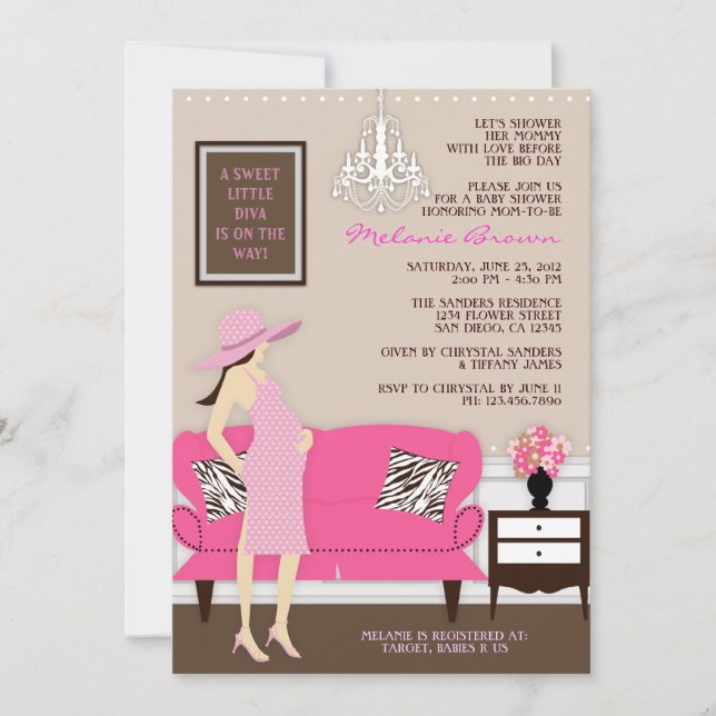 Chic Modern Mum Baby Shower Invite (Front)