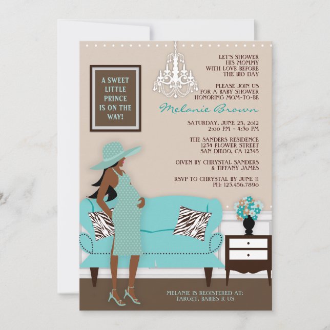 Chic Modern Mum Baby Shower Invite (Front)
