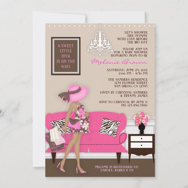 Chic Modern Mum Baby Shower Invite (Front)