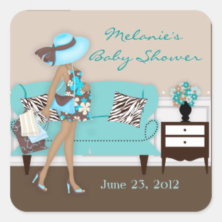 Chic Modern Mum Baby Shower Stickers