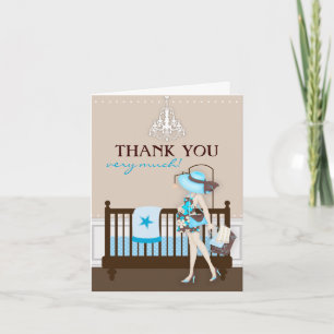 Chic Modern Mum Baby Shower Thank You Card