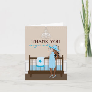 Chic Modern Mum Baby Shower Thank You Card