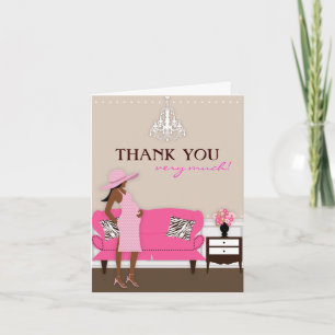 Chic Modern Mum Baby Shower Thank You Card