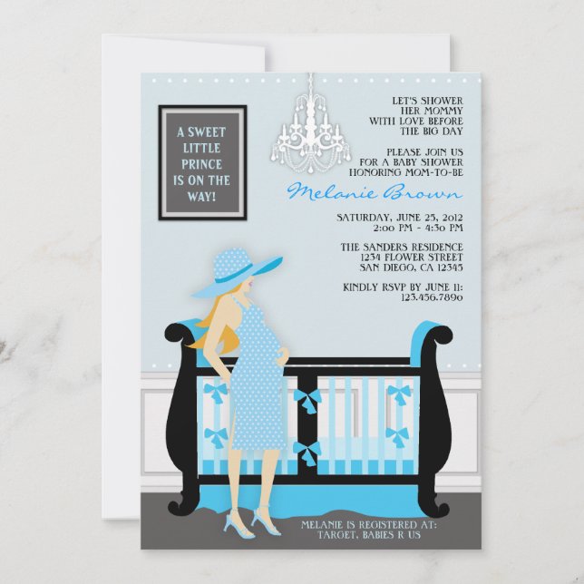 Chic Modern Mum Contemporary Invitation (Front)
