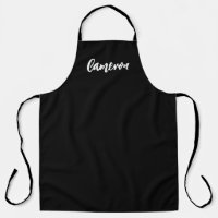Chic Modern Name script Custom Apron