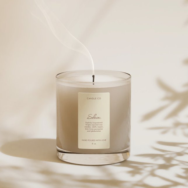 Chic Modern Neutral Cream Colour Candle Product (Creator Uploaded)