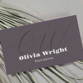 Chic Modern Party Planner Event Organiser Business Card
