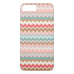 Chic modern Pastel Pink gold Chevron ikat pattern Case-Mate iPhone Case