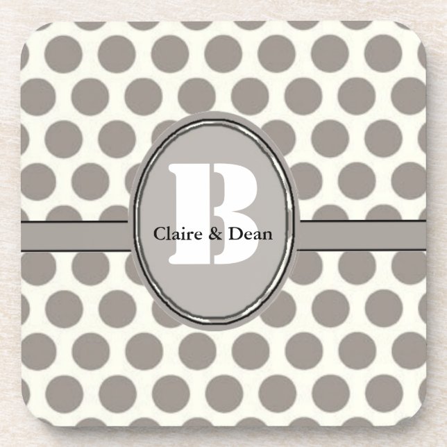 Chic Modern Personalised Coaster Sets Template (Front)