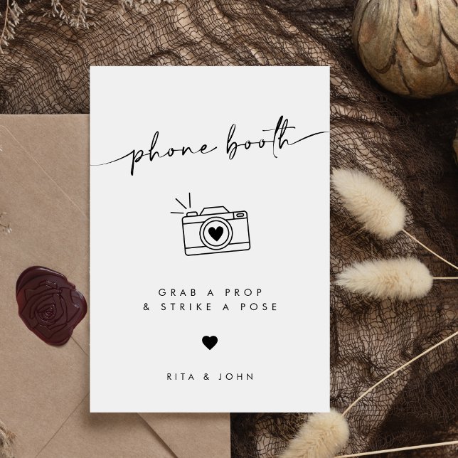Chic Modern Photo Booth Wedding Sign (Creator Uploaded)