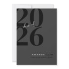 Chic Modern Photo Charcoal Graduation