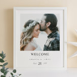Chic Modern Photo Wedding Rehearsal Dinner Welcome Poster<br><div class="desc">This simple, chic photo wedding rehearsal dinner welcome sign template features a clean, modern design. Customise it with your favourite photo and make it uniquely yours! You can easily edit the text as well to suit your taste, and you can change the font and colour of the text as well....</div>