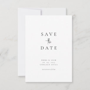 Chic Modern Photo Wedding Save The Date Card