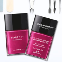 Chic Modern Pink Nail Polish Bottle Nail Salon