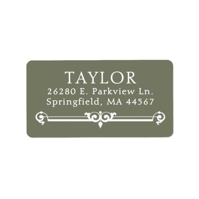Chic Modern Return Address Labels (Front)