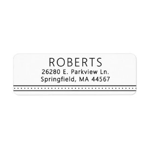 Chic Modern Return Address Labels