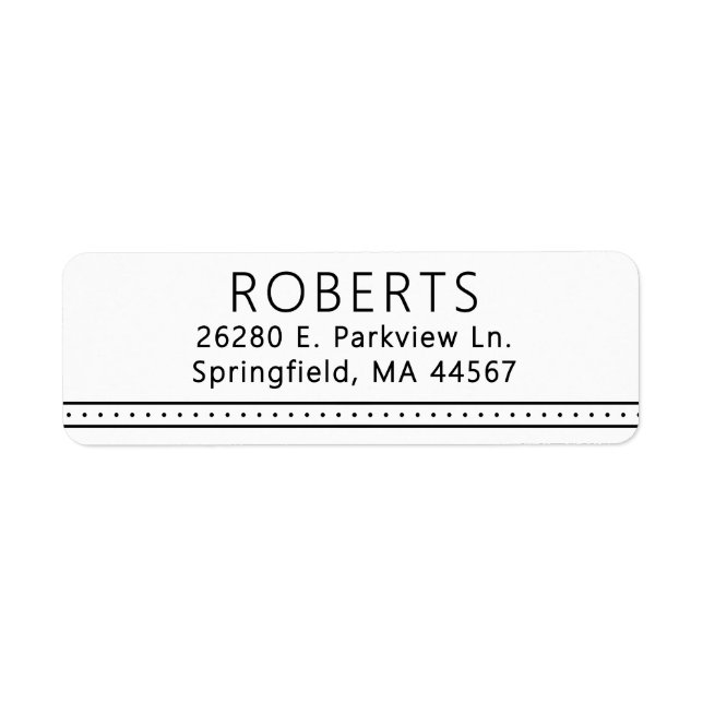 Chic Modern Return Address Labels (Front)