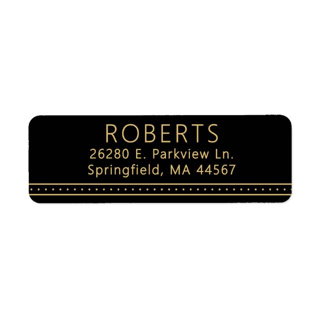 Chic Modern Return Address Labels (Front)
