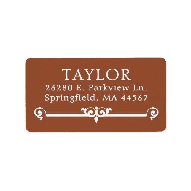 Chic Modern Return Address Labels (Front)