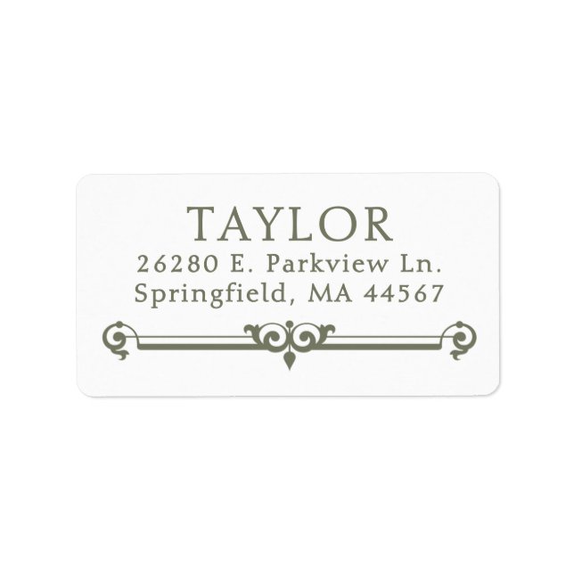 Chic Modern Return Address Labels (Front)
