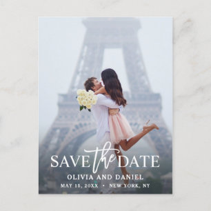 Chic & Modern Save the Date Photo Announcement Postcard