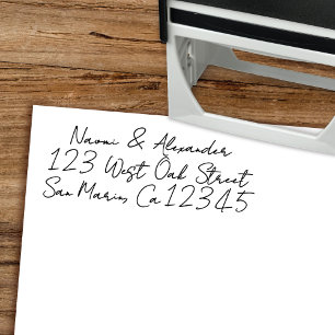 Chic Modern Script Minimalist Return Address Self-inking Stamp